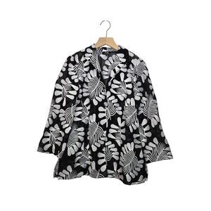 Connie Roberson Embroidered Silk Button Up Jacket Blazer Sz Small